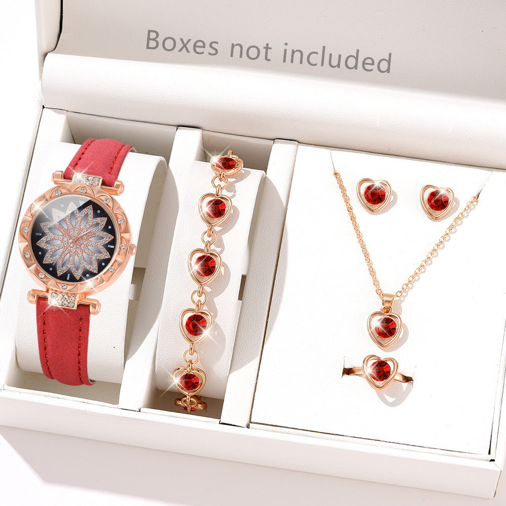 Fashion Women's Watch Set Casual Quartz Wristwatch