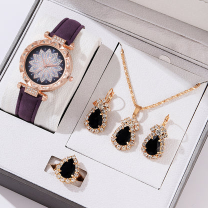 Fashion Women's Watch Set Casual Quartz Wristwatch