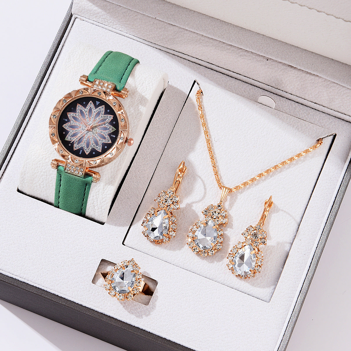 Fashion Women's Watch Set Casual Quartz Wristwatch