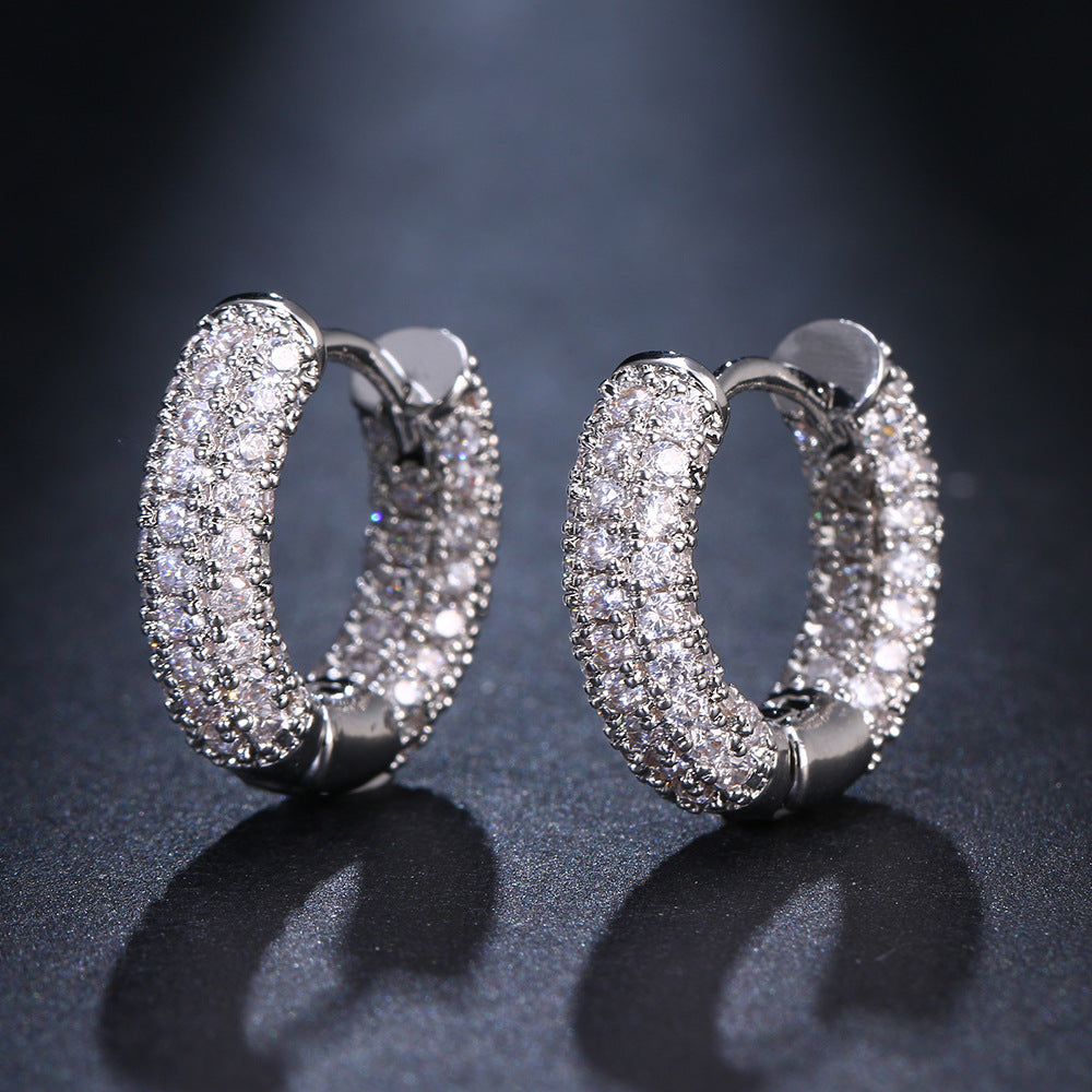 Fashion Zircon Circle Earrings