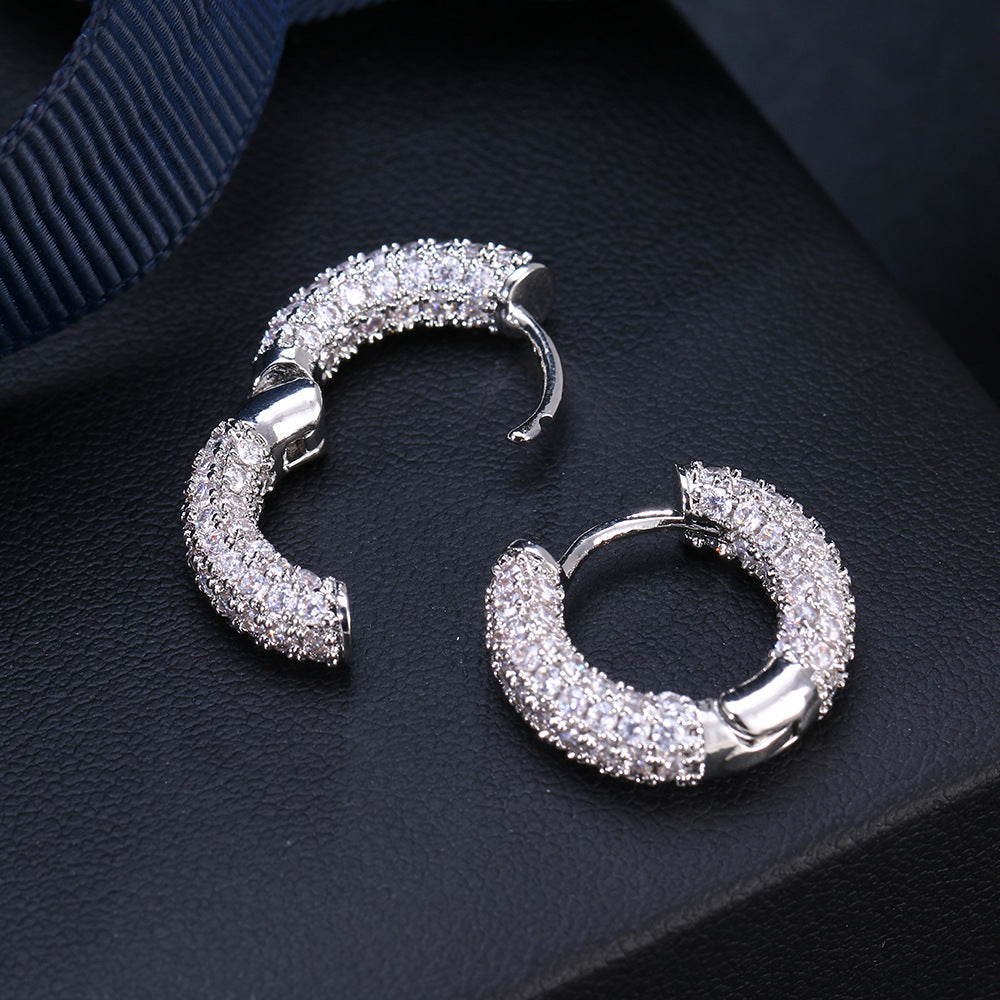 Fashion Zircon Circle Earrings