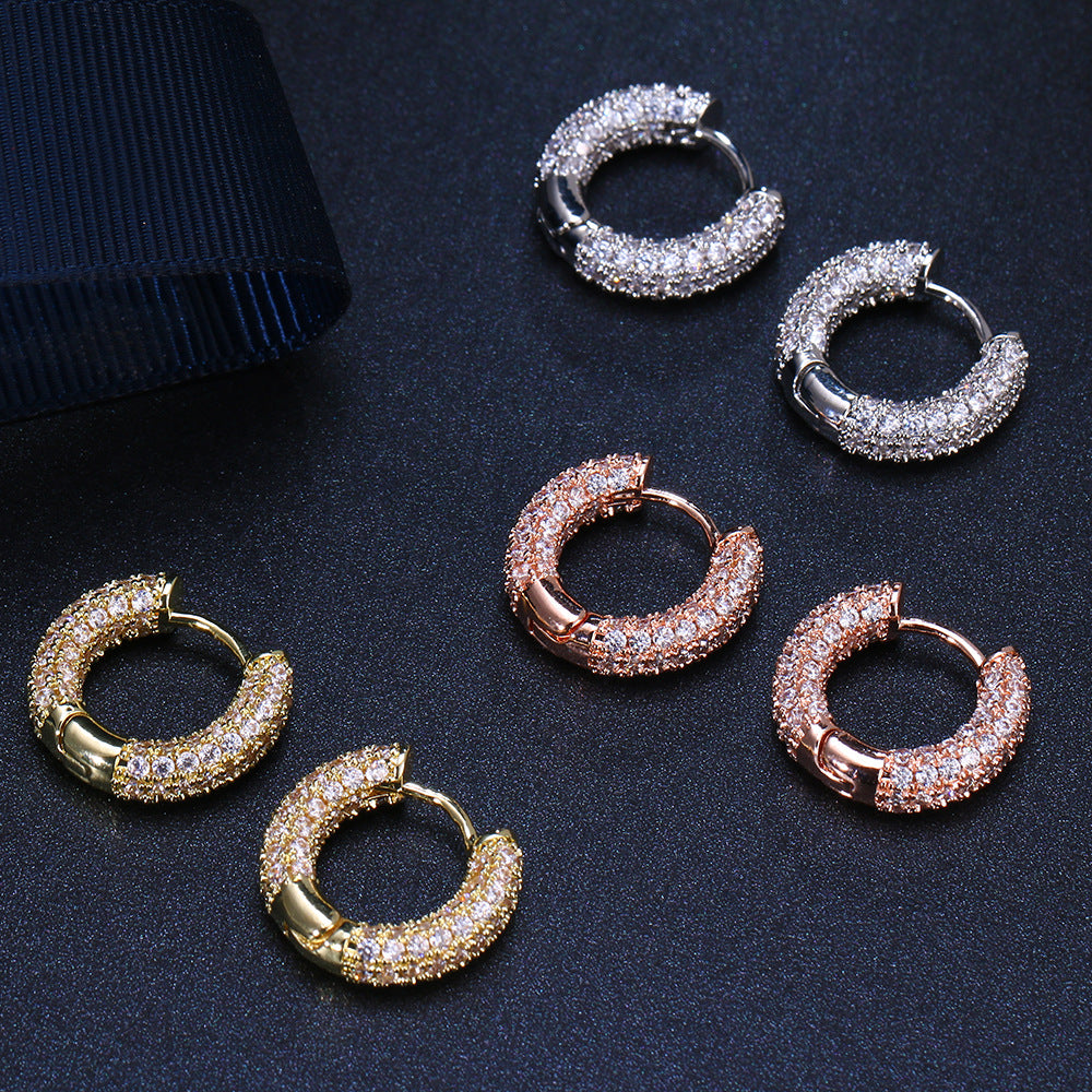 Fashion Zircon Circle Earrings
