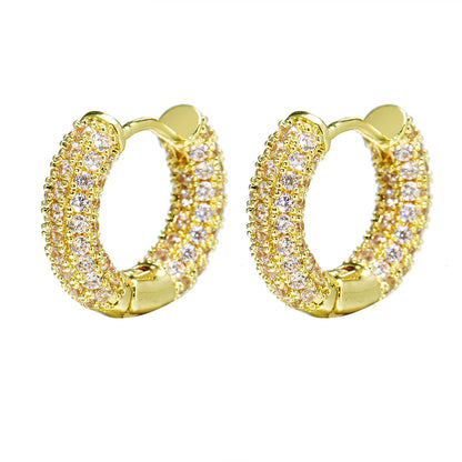 Fashion Zircon Circle Earrings