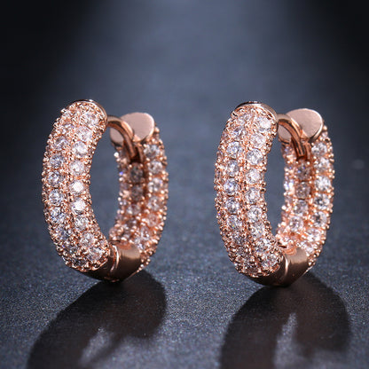 Fashion Zircon Circle Earrings