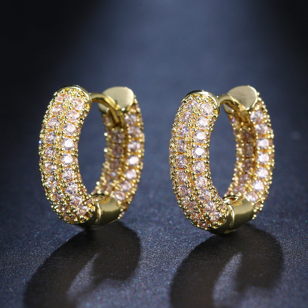Fashion Zircon Circle Earrings