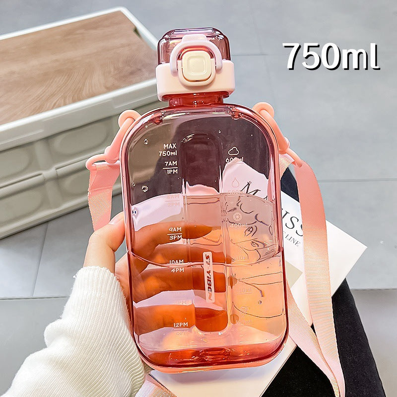 Fashionable and Creative Square Plastic Water Cup, Portable Sports Direct-Drinking Cup