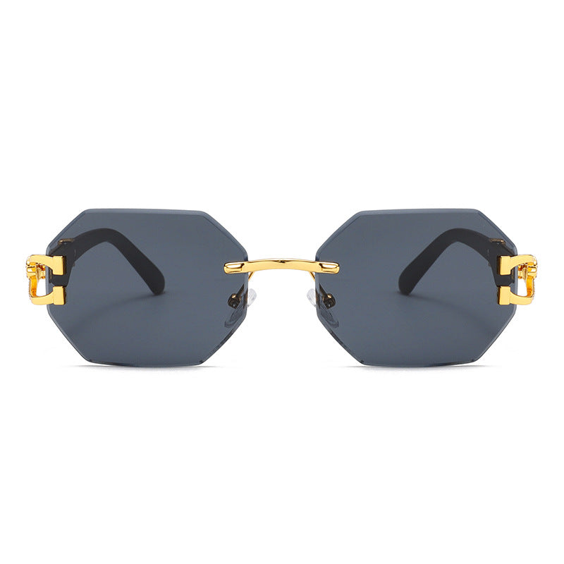 fashionable and retro wood-grain leopard sunglasses