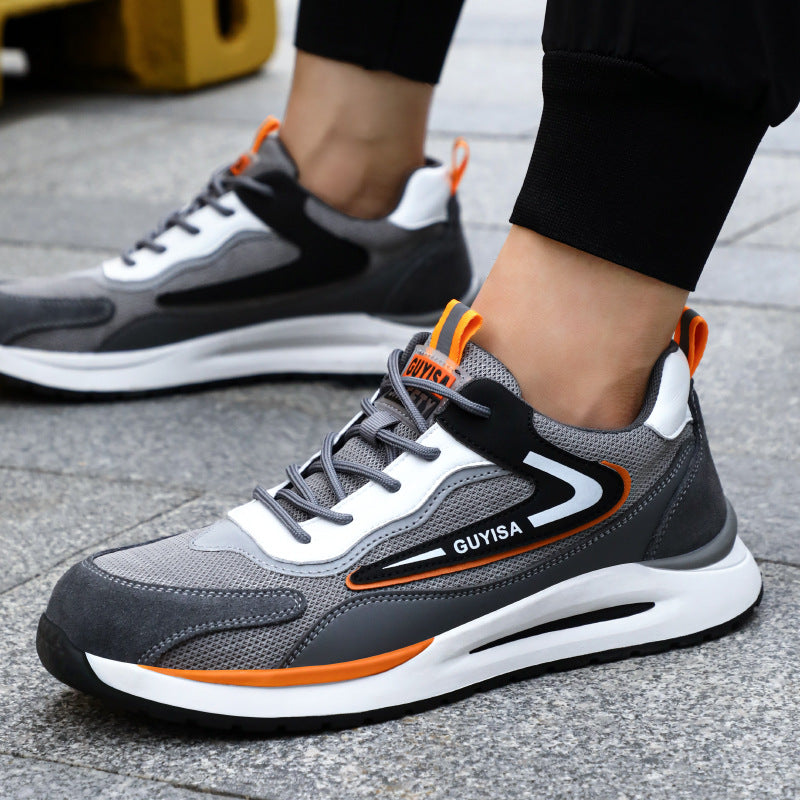 Fashionable and safe soft-soled work shoes