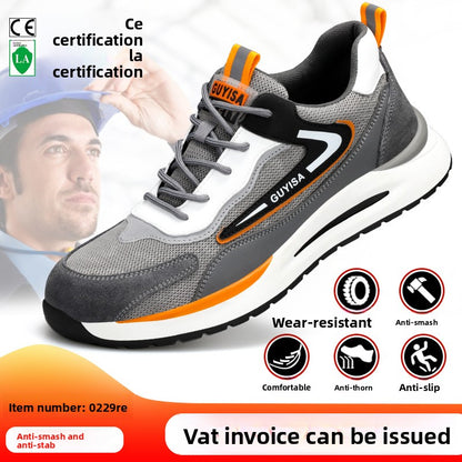 Fashionable and safe soft-soled work shoes