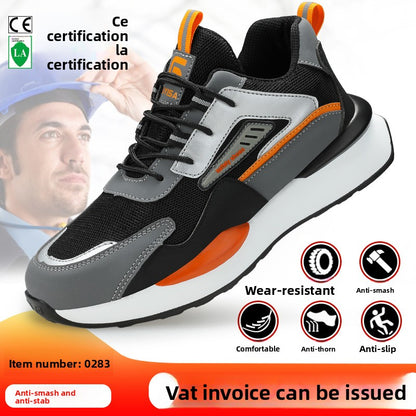 Fashionable and safe soft-soled work shoes