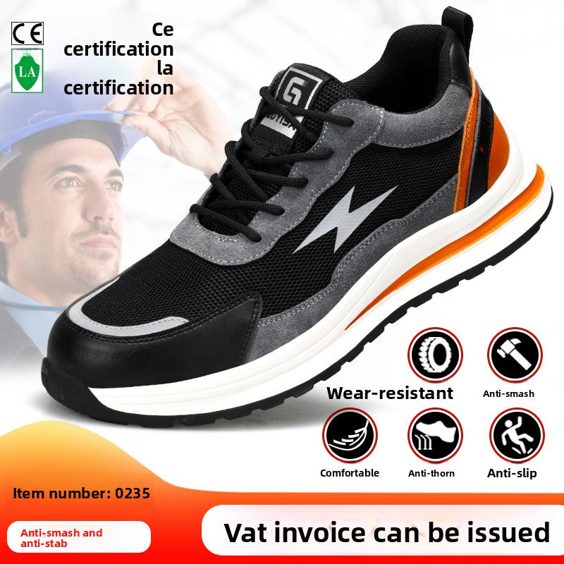 Fashionable and safe soft-soled work shoes