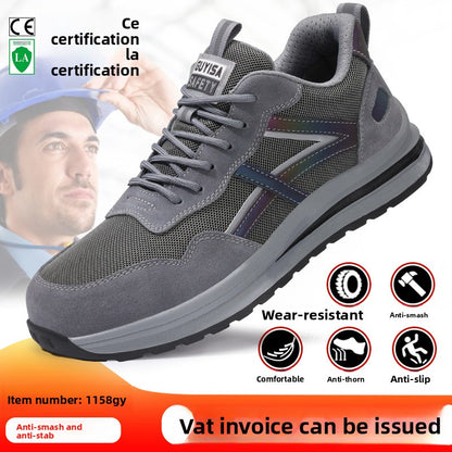 Fashionable and safe soft-soled work shoes