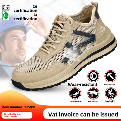 Fashionable and safe soft-soled work shoes