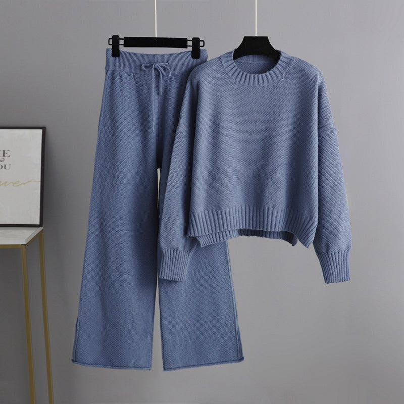 Fashionable casual knit pants