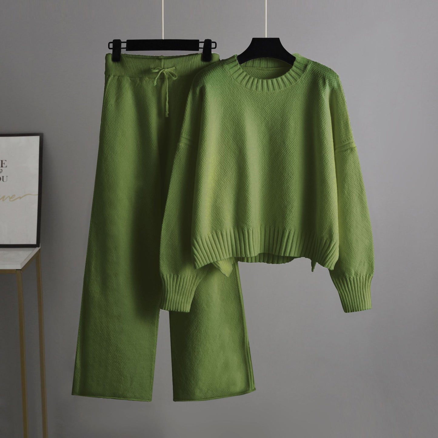 Fashionable casual knit pants