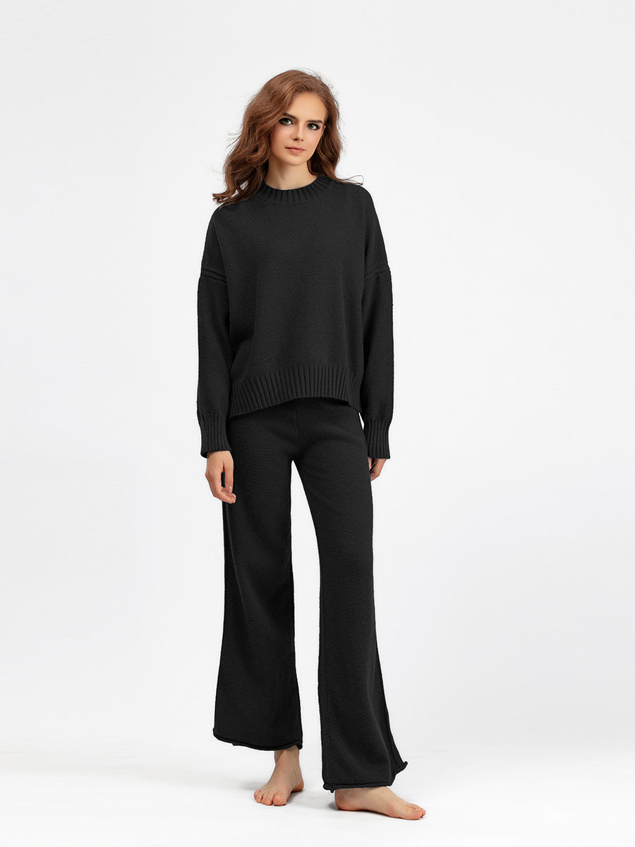 Fashionable casual knit pants