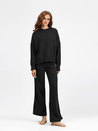 Fashionable casual knit pants