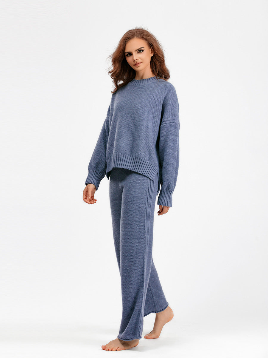 Fashionable casual knit pants