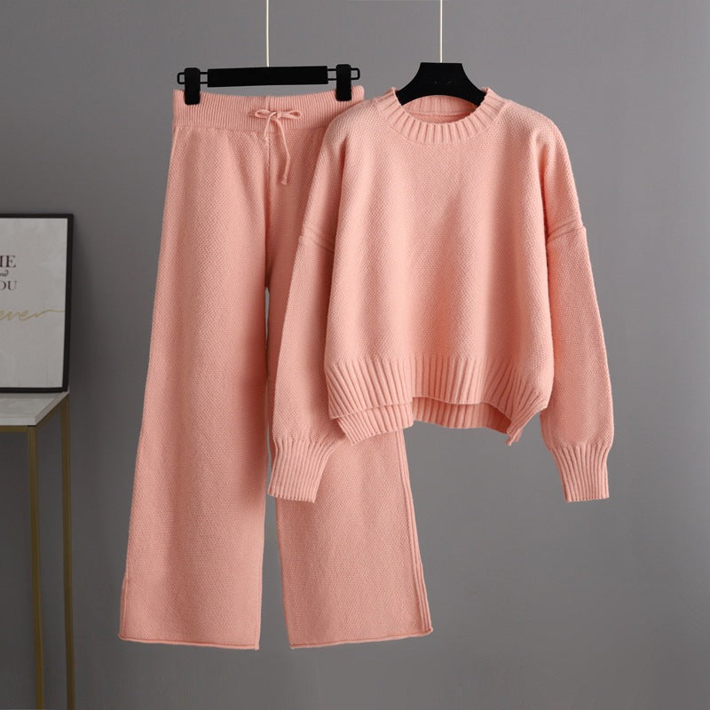 Fashionable casual knit pants