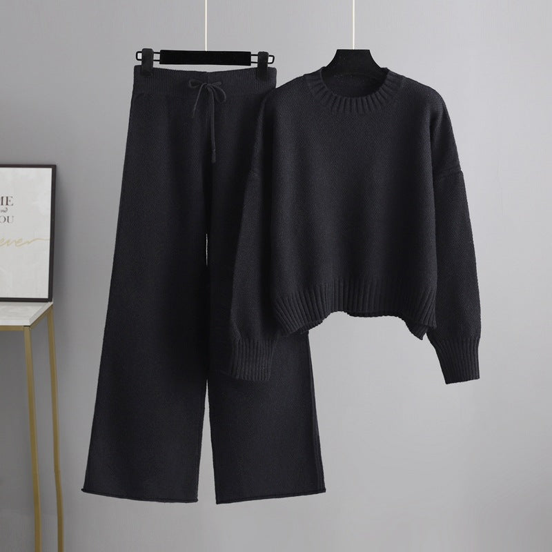 Fashionable casual knit pants