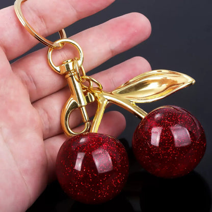 Fashionable cherry keychain