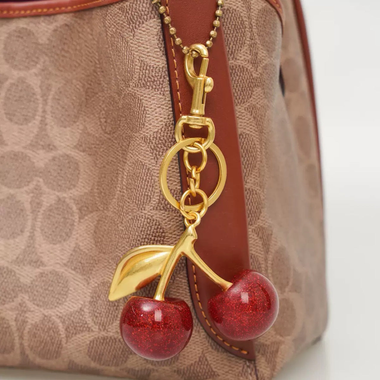 Fashionable cherry keychain