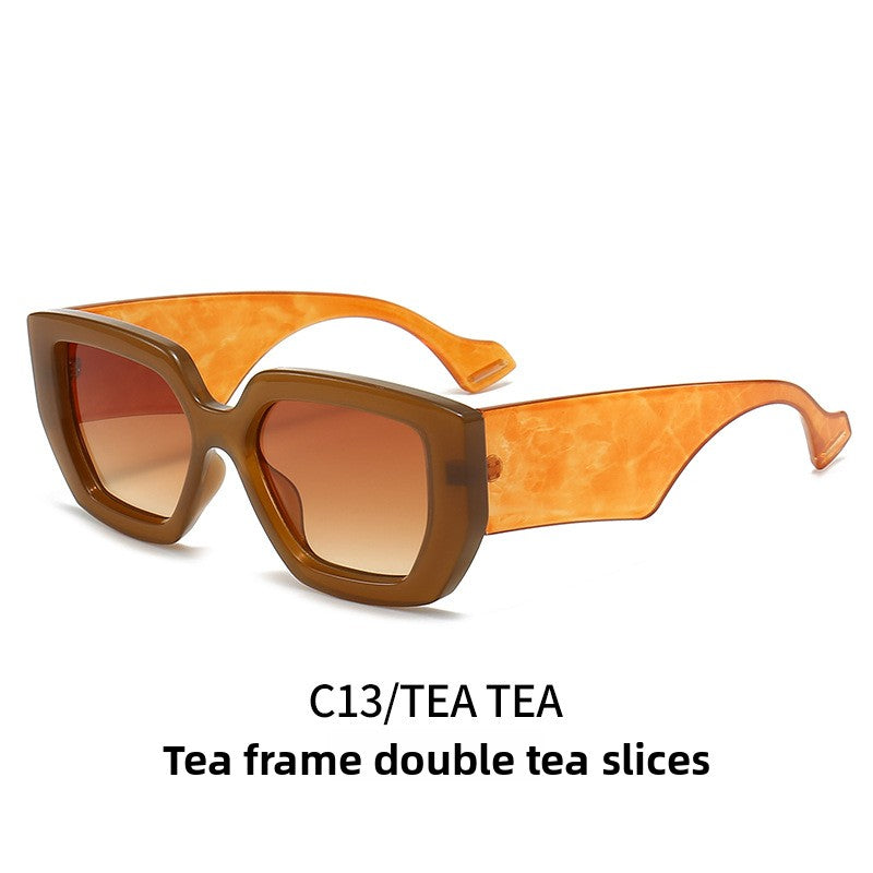 Fashionable Contrast Color Sunglasses