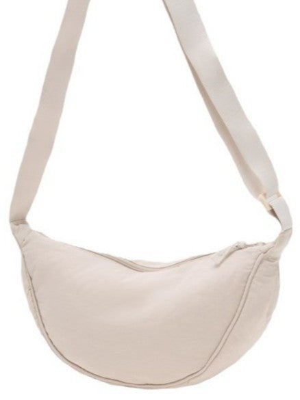 Fashionable crescent-shaped crossbody bag