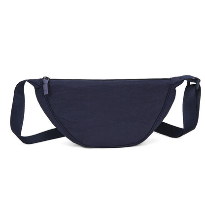 Fashionable crescent-shaped crossbody bag
