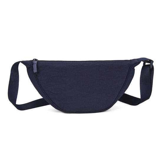 Fashionable crescent-shaped crossbody bag