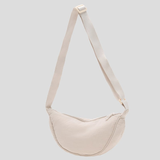 Fashionable crescent-shaped crossbody bag