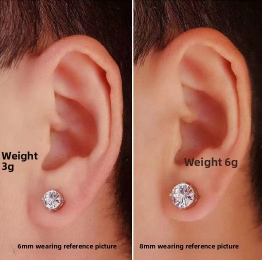 Fashionable ear studs for both men and women