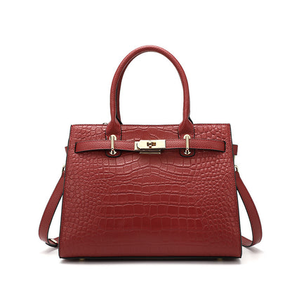 Fashionable genuine leather handbag