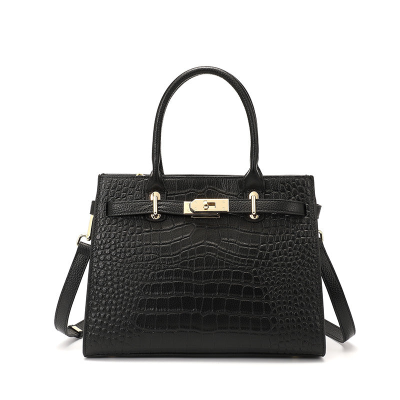 Fashionable genuine leather handbag