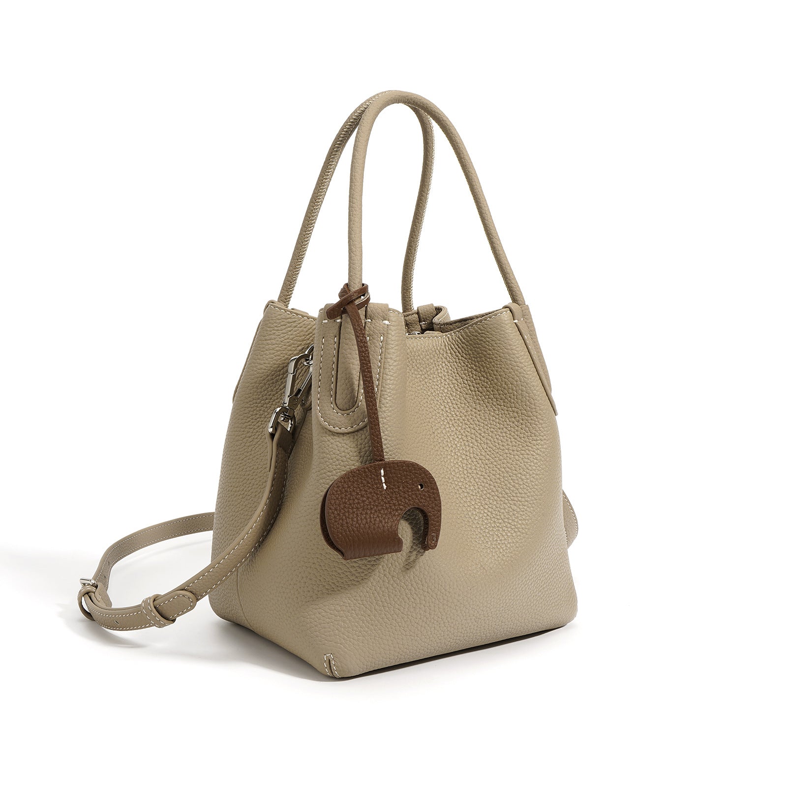 Fashionable hand-held crossbody leather