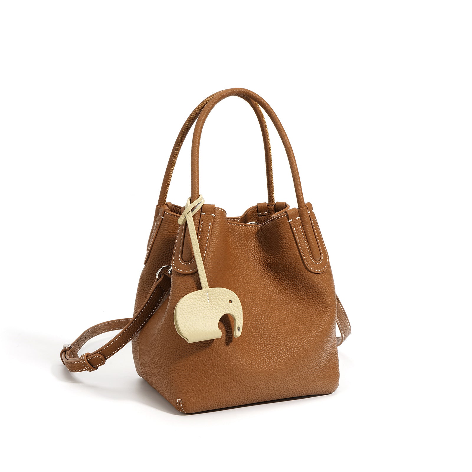 Fashionable hand-held crossbody leather