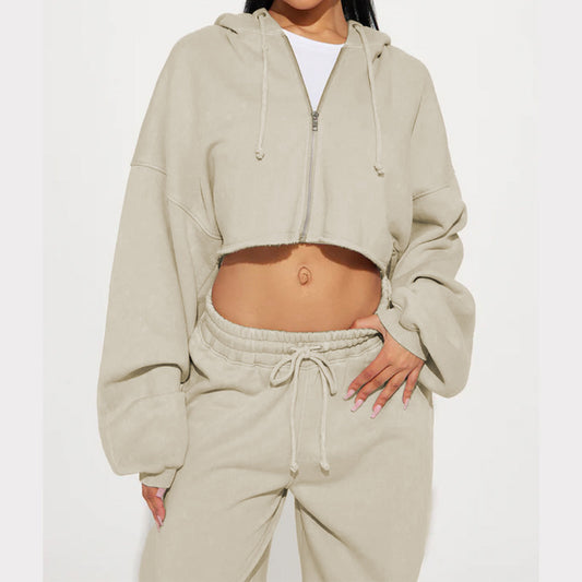 Fashionable long-sleeve sporty casual hoodie
