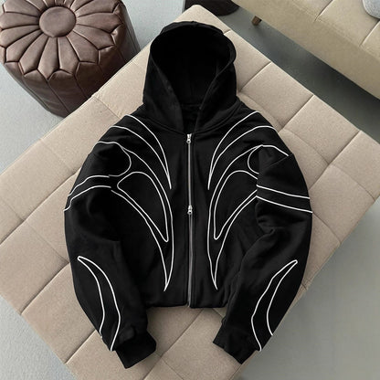Fashionable loose cardigan hoodie