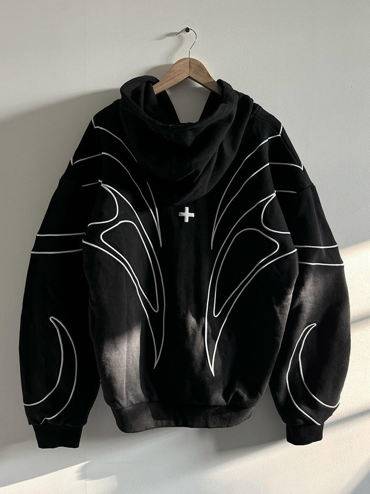 Fashionable loose cardigan hoodie