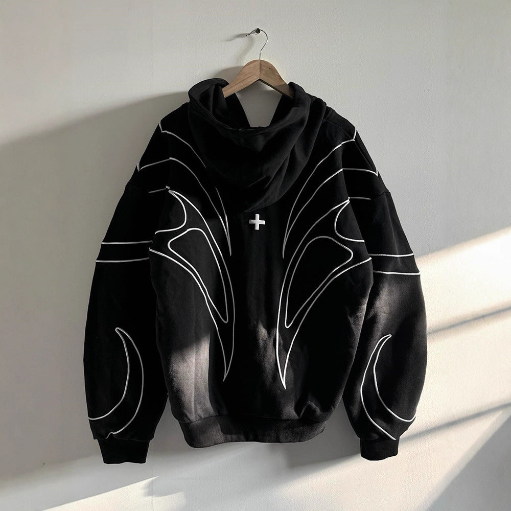 Fashionable loose cardigan hoodie
