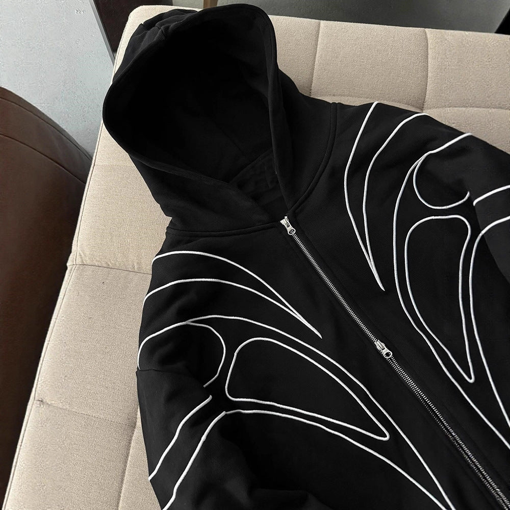 Fashionable loose cardigan hoodie