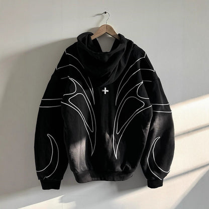 Fashionable loose cardigan hoodie