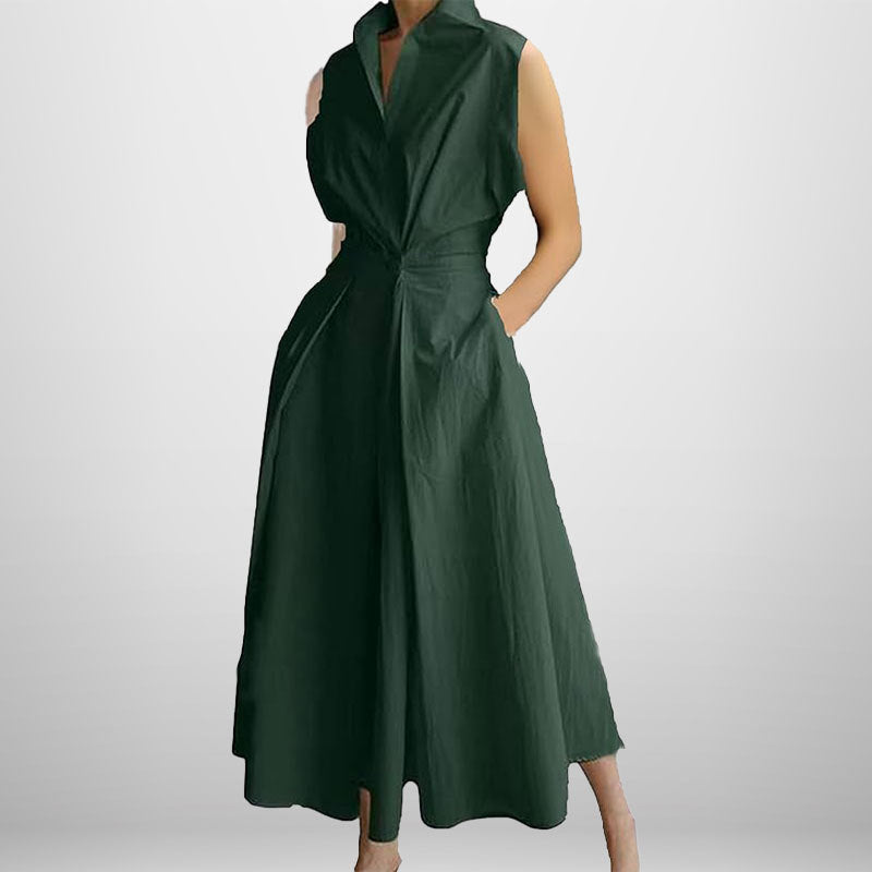 Fashionable loose dress with a wide hem