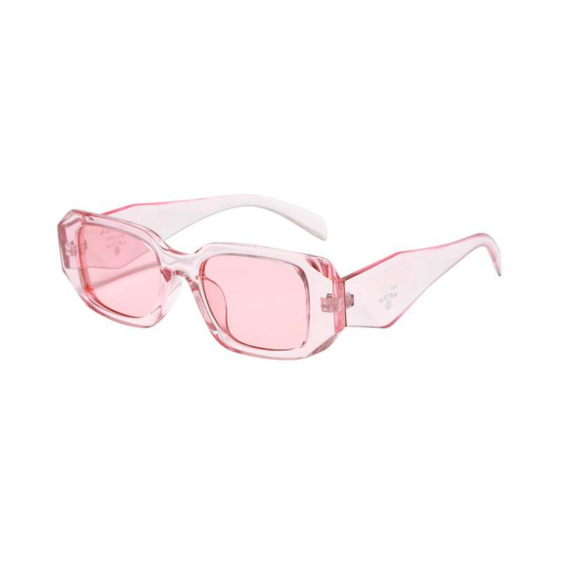 Fashionable men's and women's square-framed sunglasses