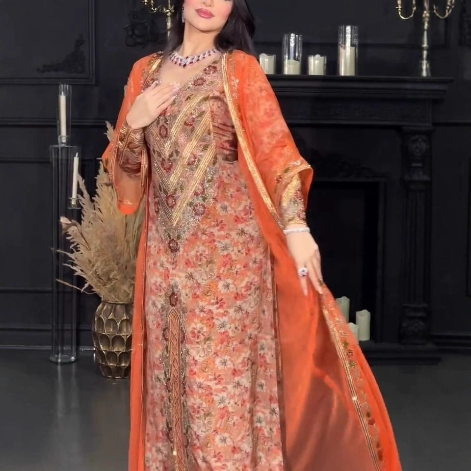Fashionable printed women's dress