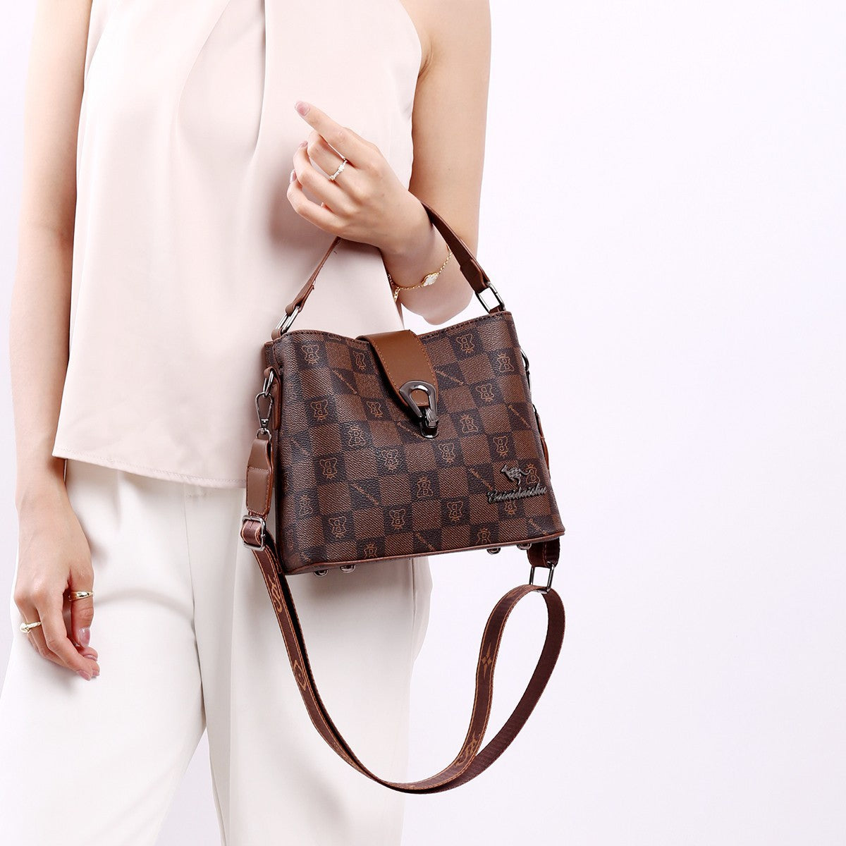 Fashionable PU Bucket Bag for Women