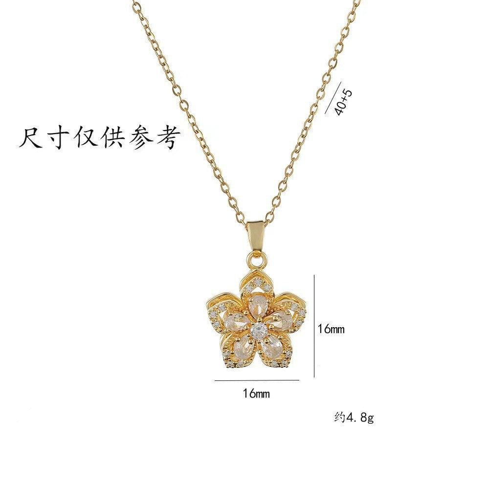 Fashionable retro-style clavicle necklace