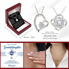 White love knot necklace