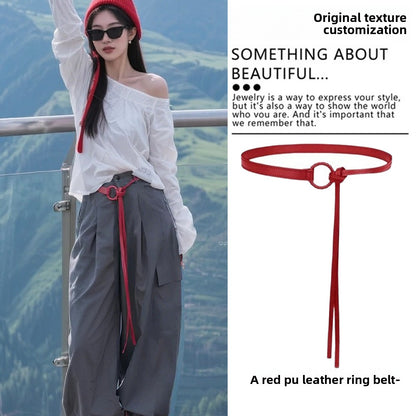 Fashionable Silk Scarf Waist Belt