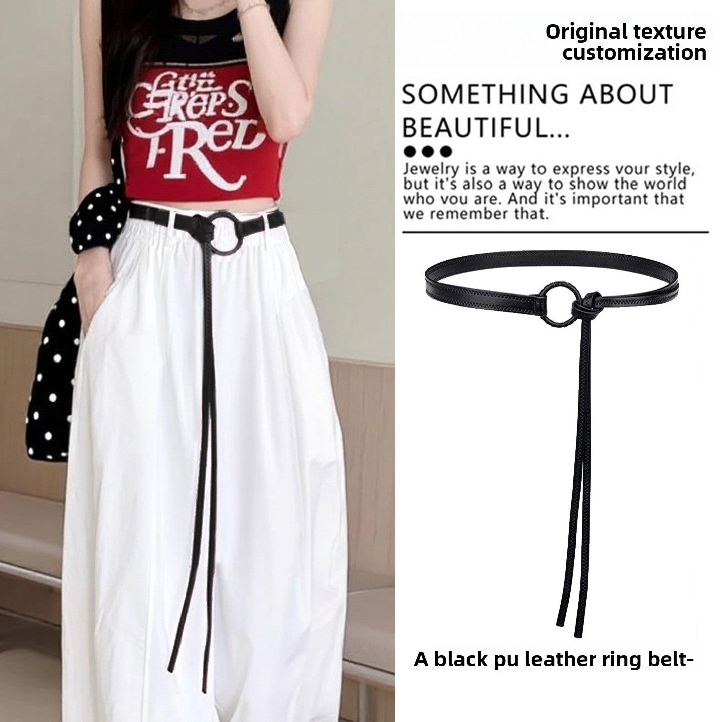 Fashionable Silk Scarf Waist Belt